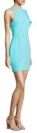 Black Halo Pabla Ruffle-Shoulder Mini Dress aqua at Saks Fifth Avenue